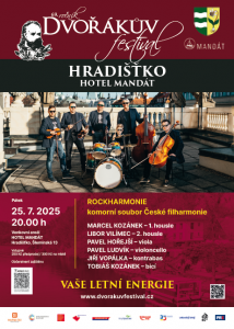 Dvořákův festival: Česká RockHarmonie, Hotel Mandát, Hradištko